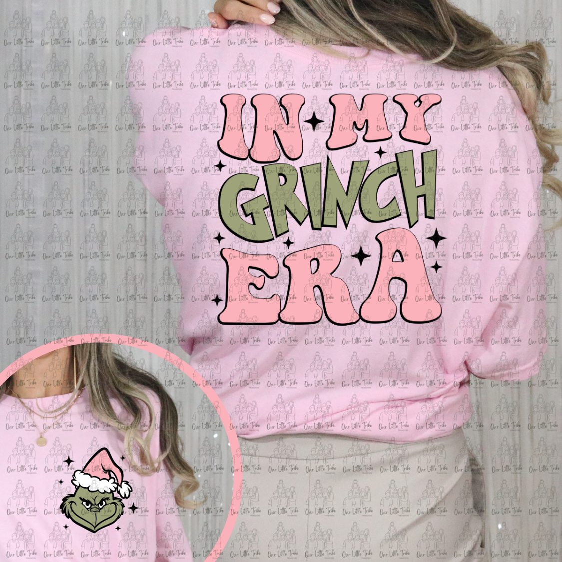 IN MY GREEN GUY ERA WASHED PINK W/POCKET - DTF TRANSFER