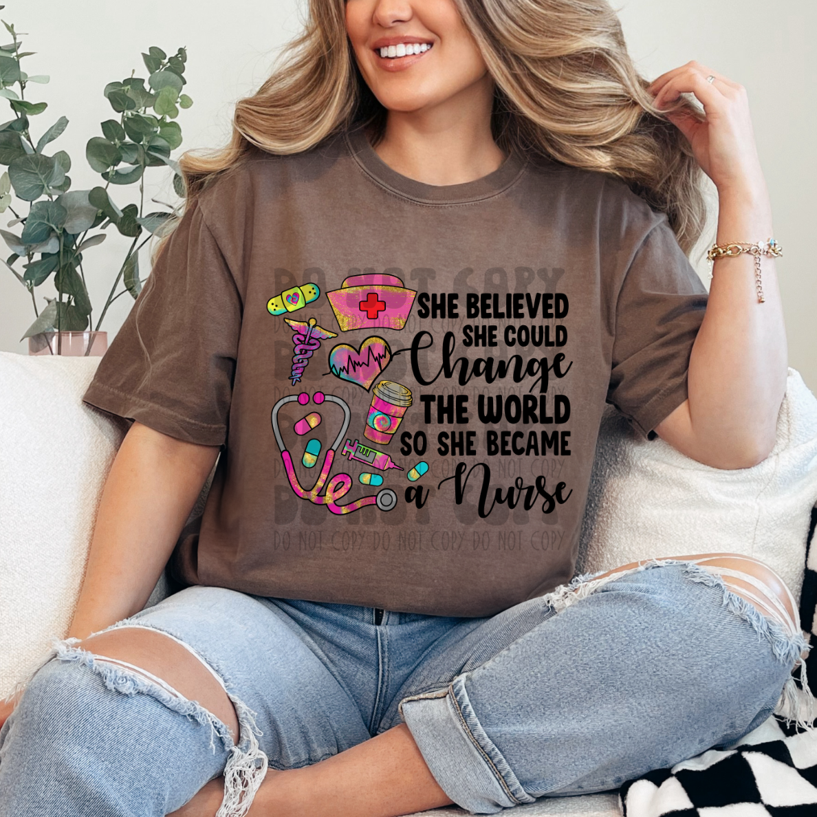 NURSE CHANGE THE WORLD - DTF TRANSFER