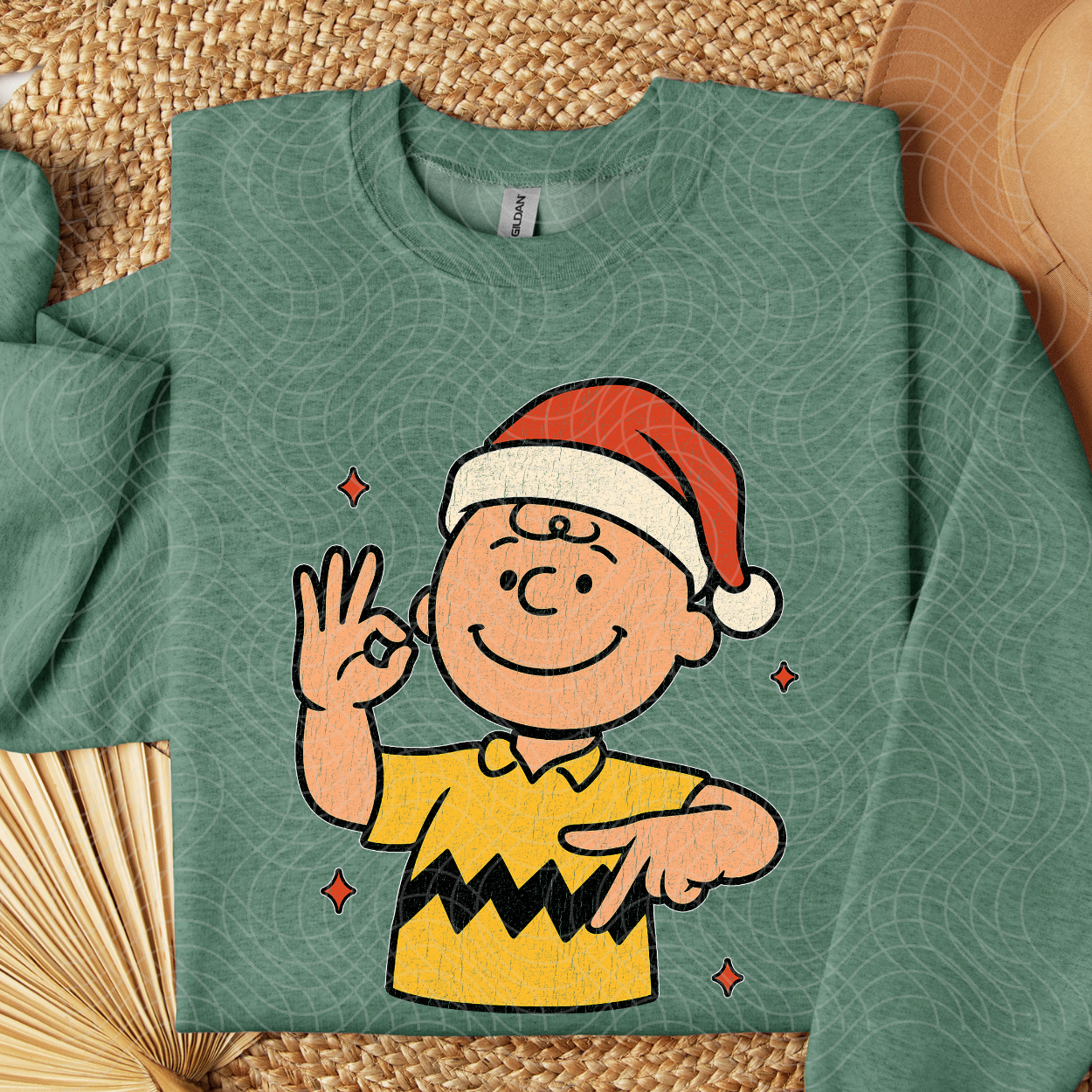 6 7 CHAR B WHITE OUTLINE DISTRESSED - DTF TRANSFER