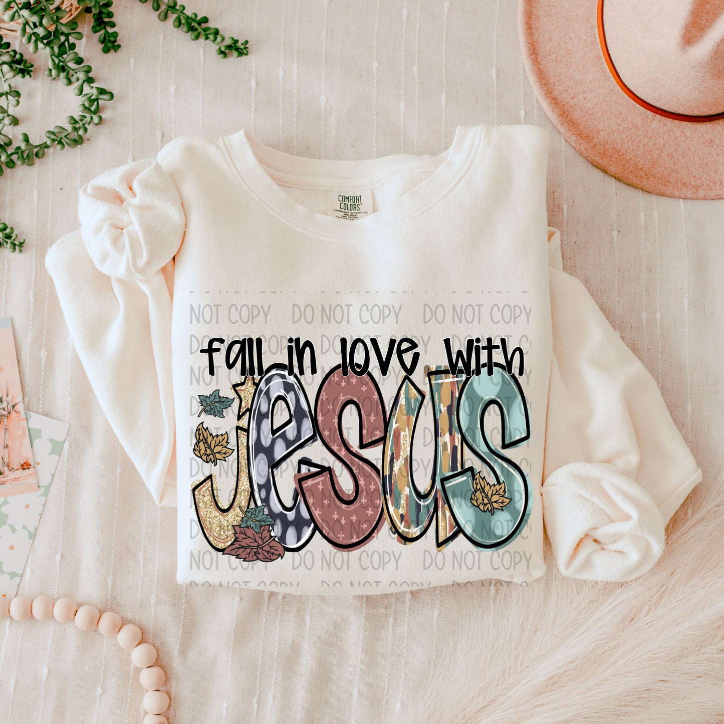FALL IN LOVE WITH JESUS FALL DOODLE - DTF TRANSFER