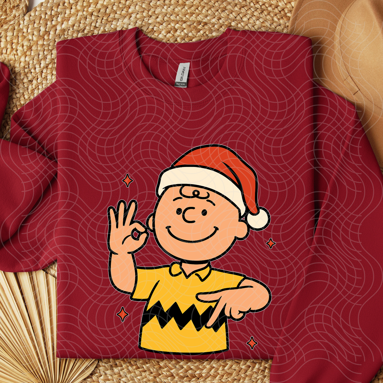 6 7 CHAR B WHITE OUTLINE - DTF TRANSFER