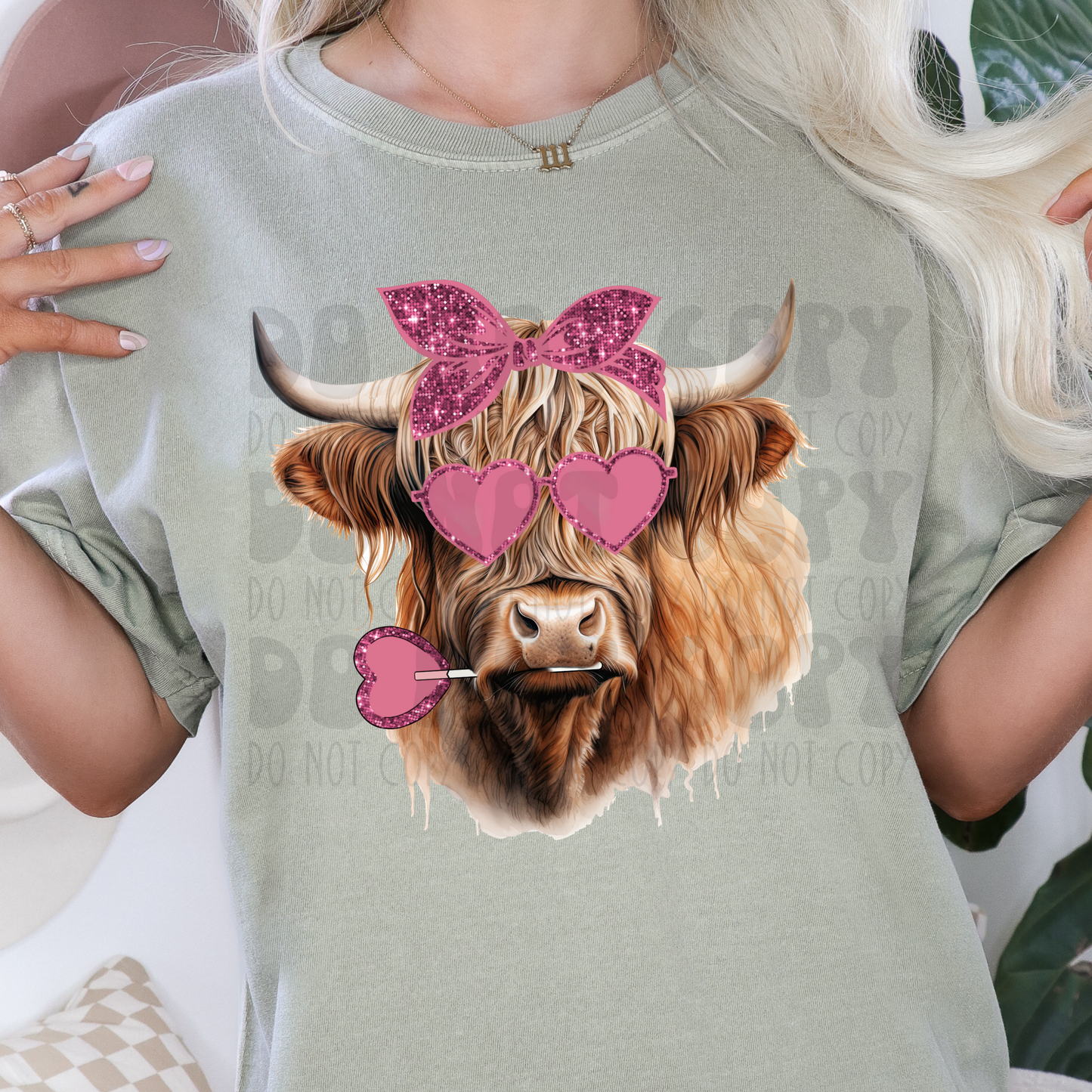 HIGHLAND COW VALENTINE - DTF TRANSFER