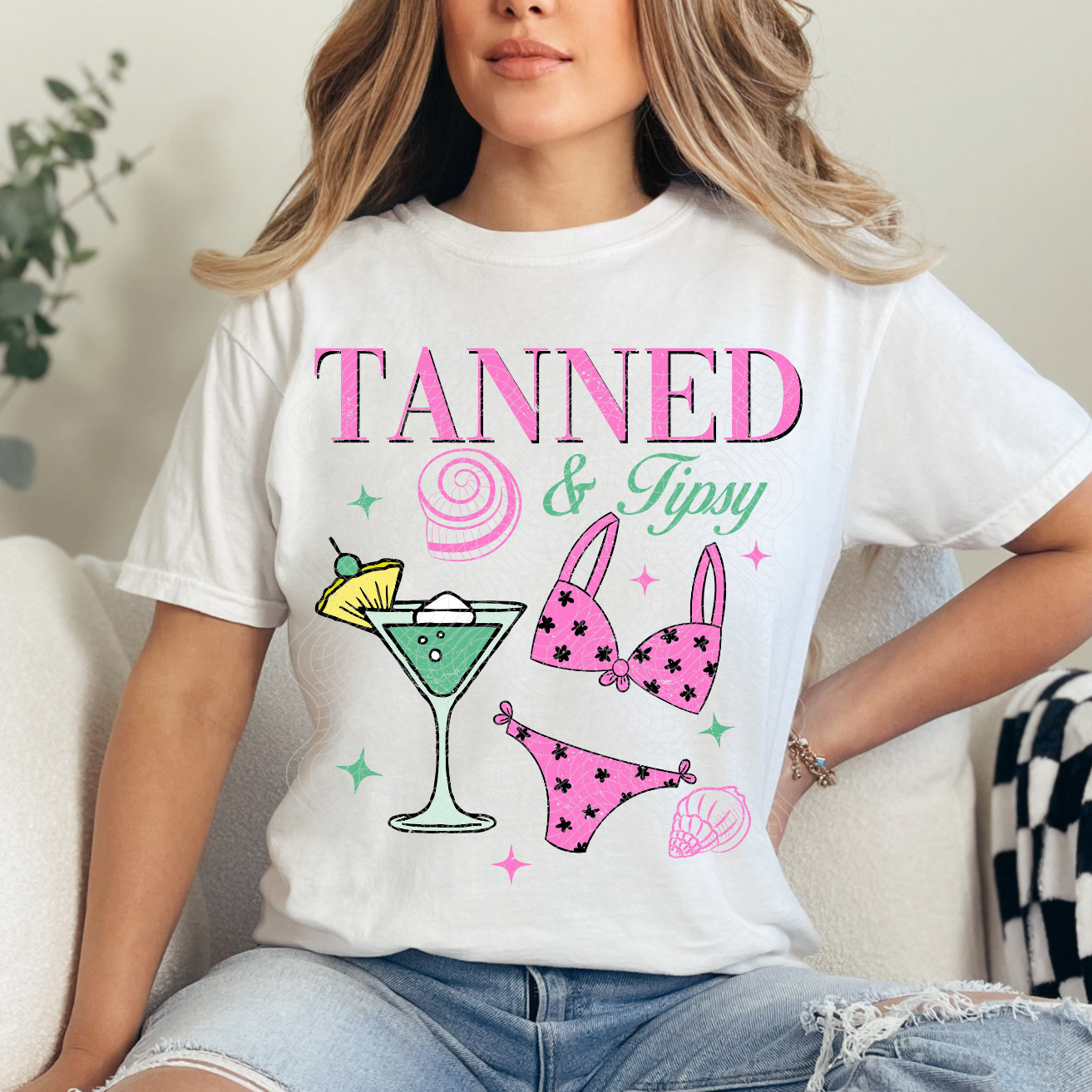 TANNED AND TIPSY - DTF TRANSFER