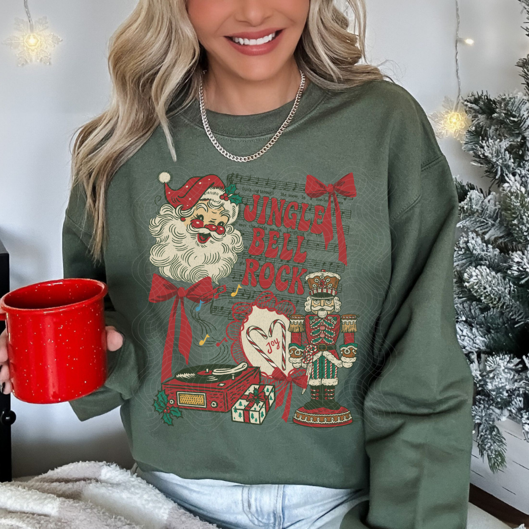 JINGLE BELL ROCK DISTRESSED - DTF TRANSFER
