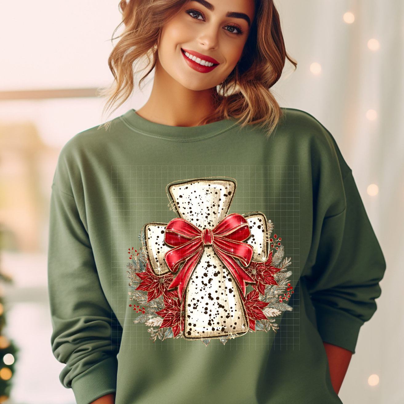 CROSS CHRISTMAS - DTF TRANSFER