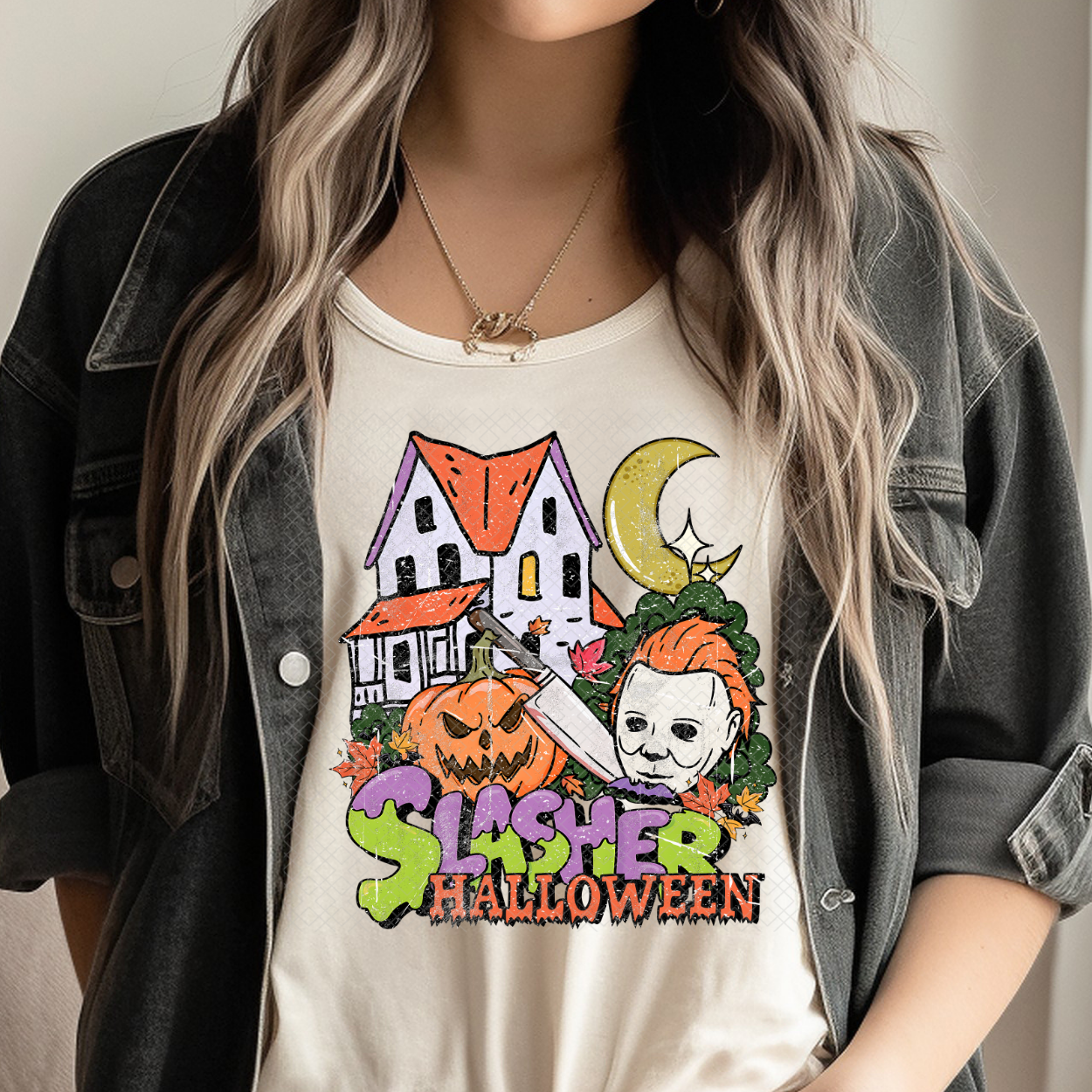 SLASHER DISTRESSED - DTF TRANSFER