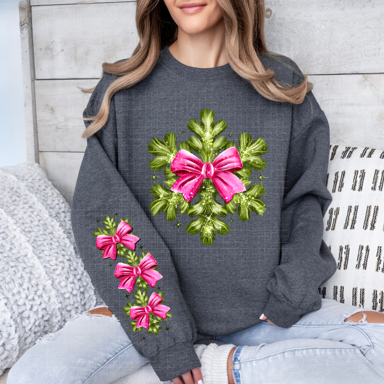 FUR SNOWFLAKE W/ SLEEVE - DTF TRANSFER