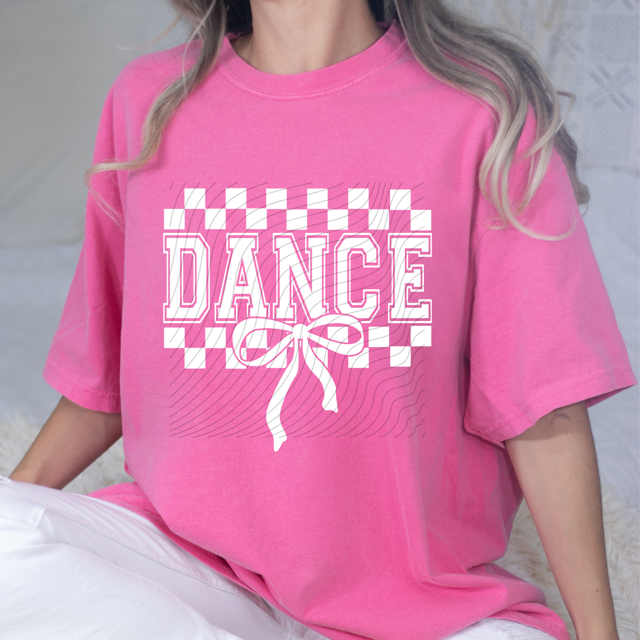 DANCE WHT CHECK - DTF TRANSFER