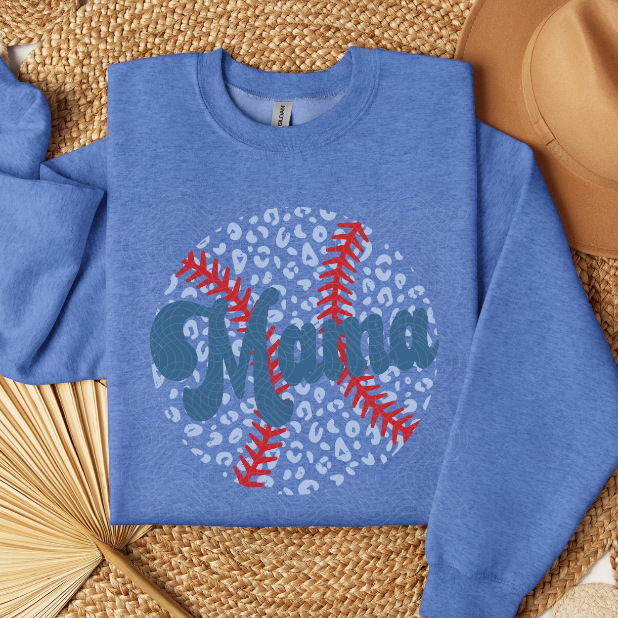 BASEBALL MAMA LEOPARD BALL - DTF TRANSFER