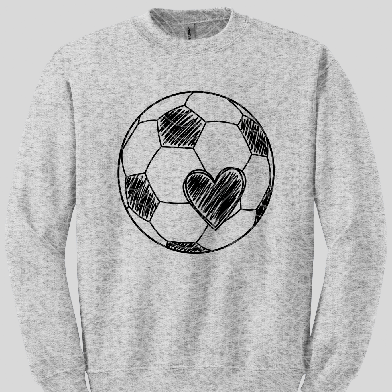 SOCCER BALL W/ HEART - DTF TRANSFER