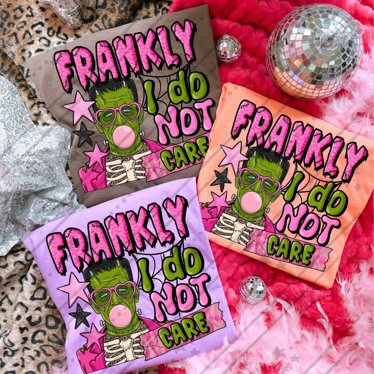 FRANKLY I DON'T CARE PINK - DTF TRANSFER