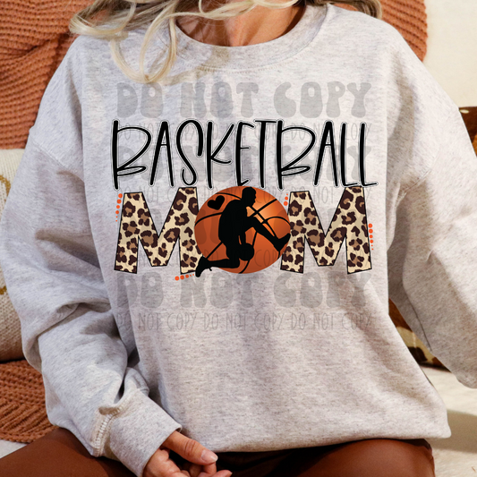BASKETBALL MOM LEOPARD - DTF TRANSFER