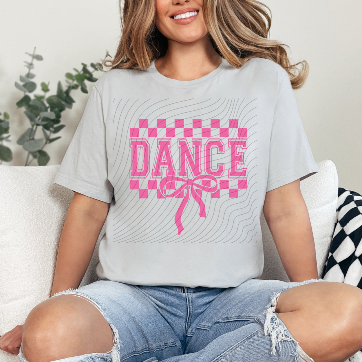 DANCE PINK CHECK - DTF TRANSFER