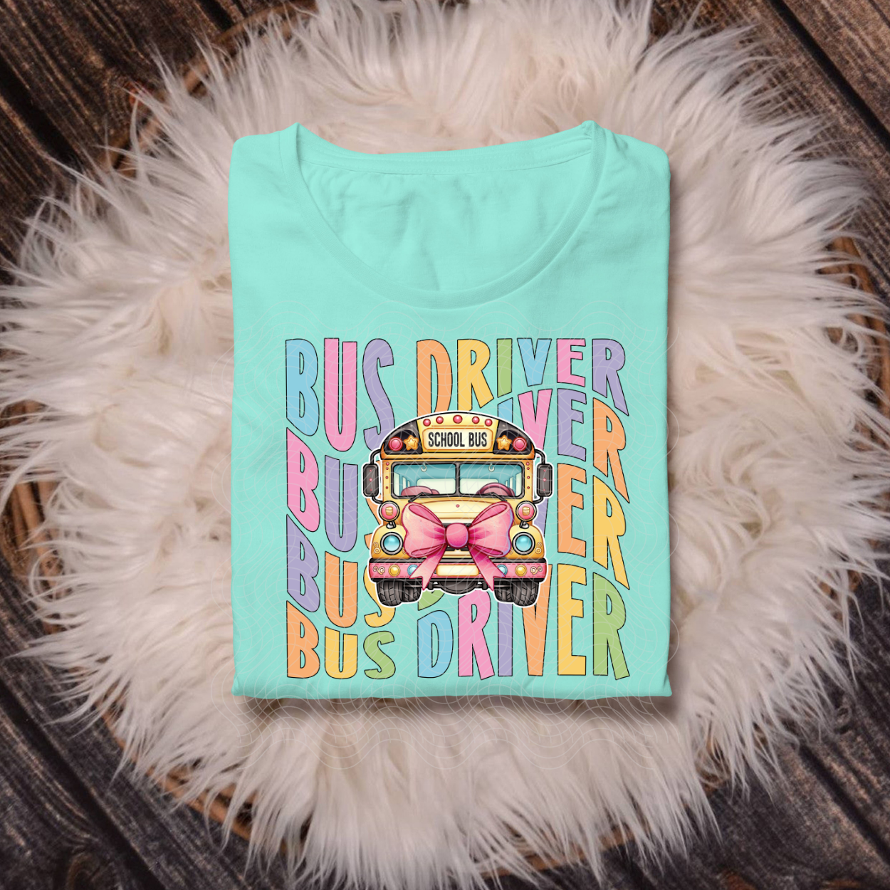 BUS DRIVER STACKED WAVY - DTF TRANSFER