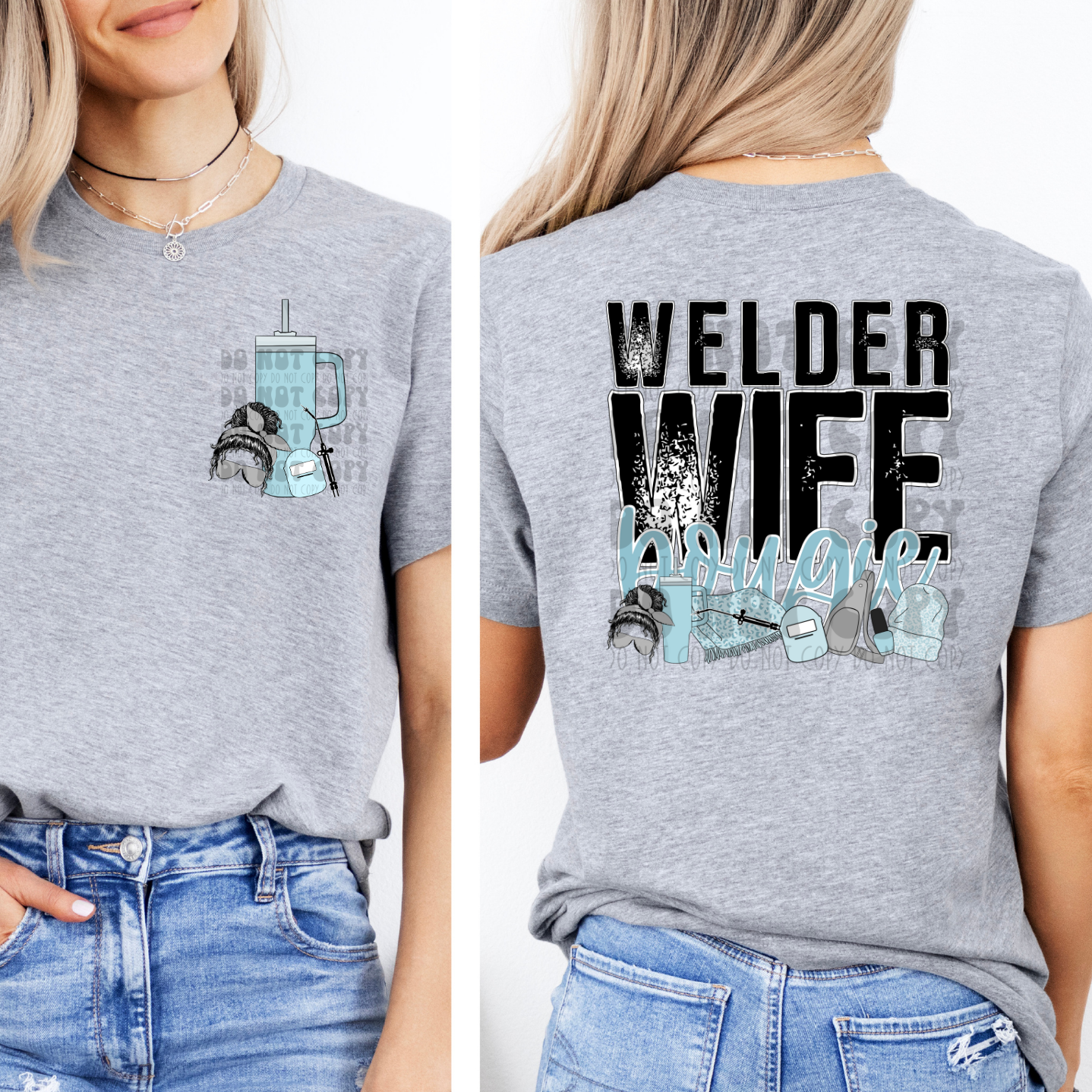 WELDER WIFE BOUGIE W/ POCKET - DTF TRANSFER