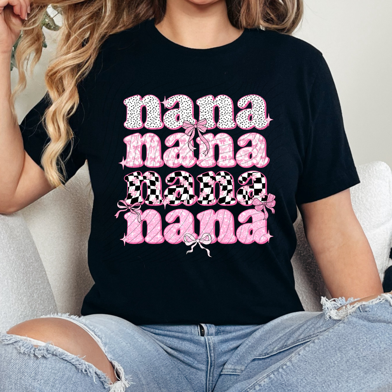 NANA PINK BLK - DTF TRANSFER