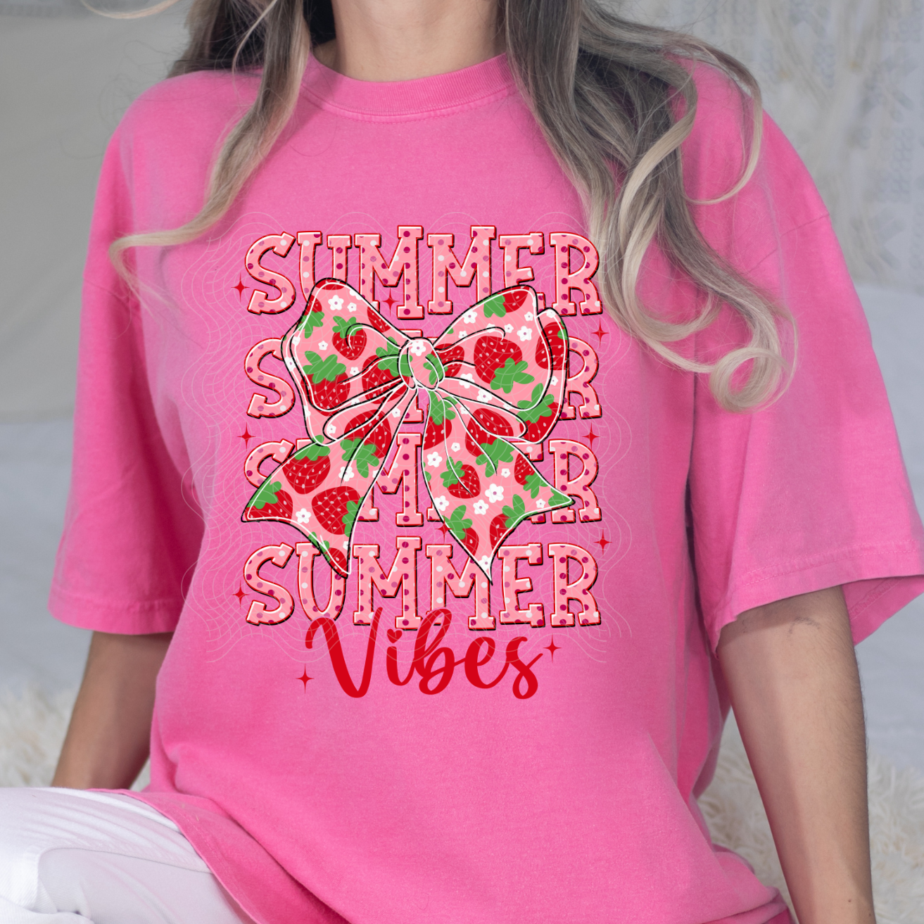 SUMMER STACKED STRAWBERRIES - DTF TRANSFER