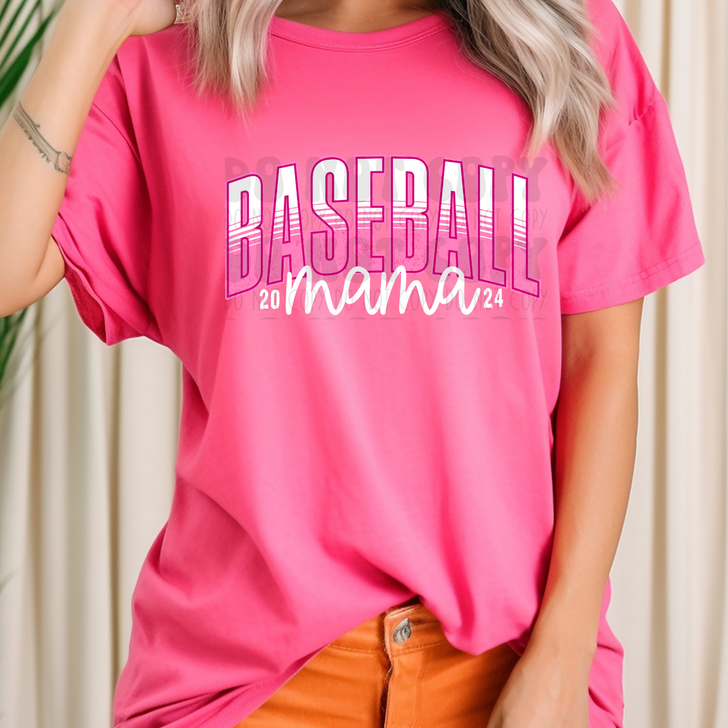 BASEBALL MAMA PINK 2024 - DTF TRANSFER