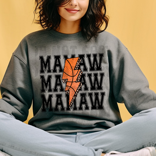 BASKETBALL BOLT MAMAW - DTF TRANSFER