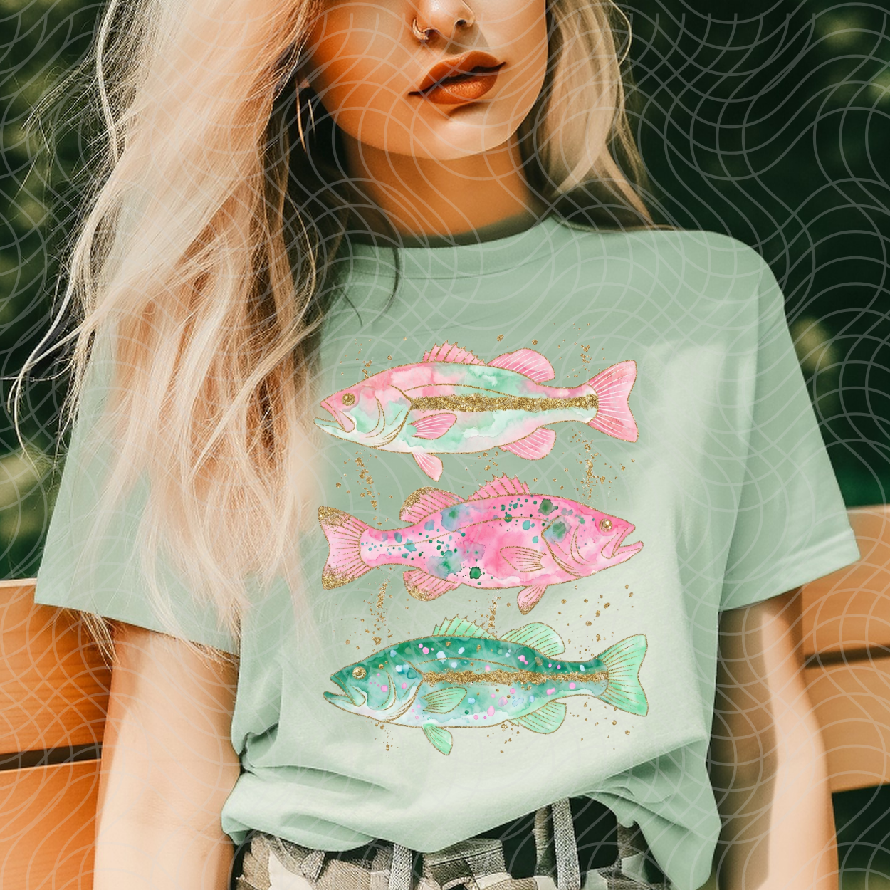 SUMMER COLORED FISH - DTF TRANSFER