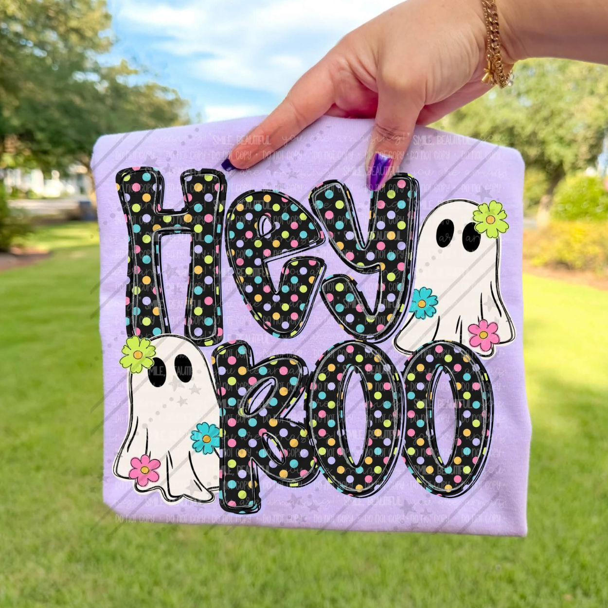 HEY BOO POLKA DOT - DTF TRANSFER