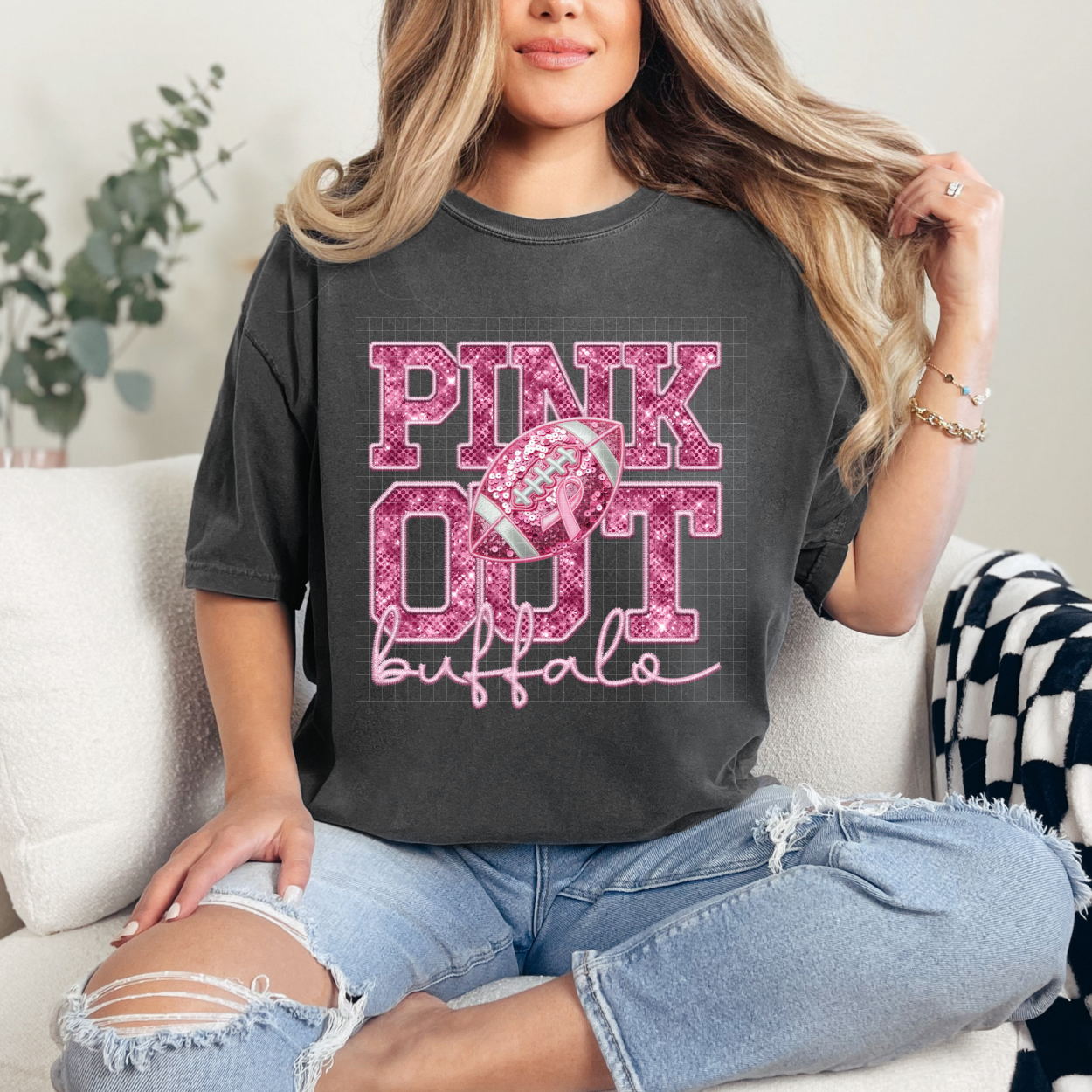 PINK OUT BUFFALO - DTF TRANSFER