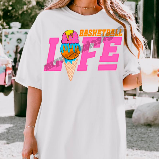BASKETBALL LIFE DRIP - DTF TRANSFER