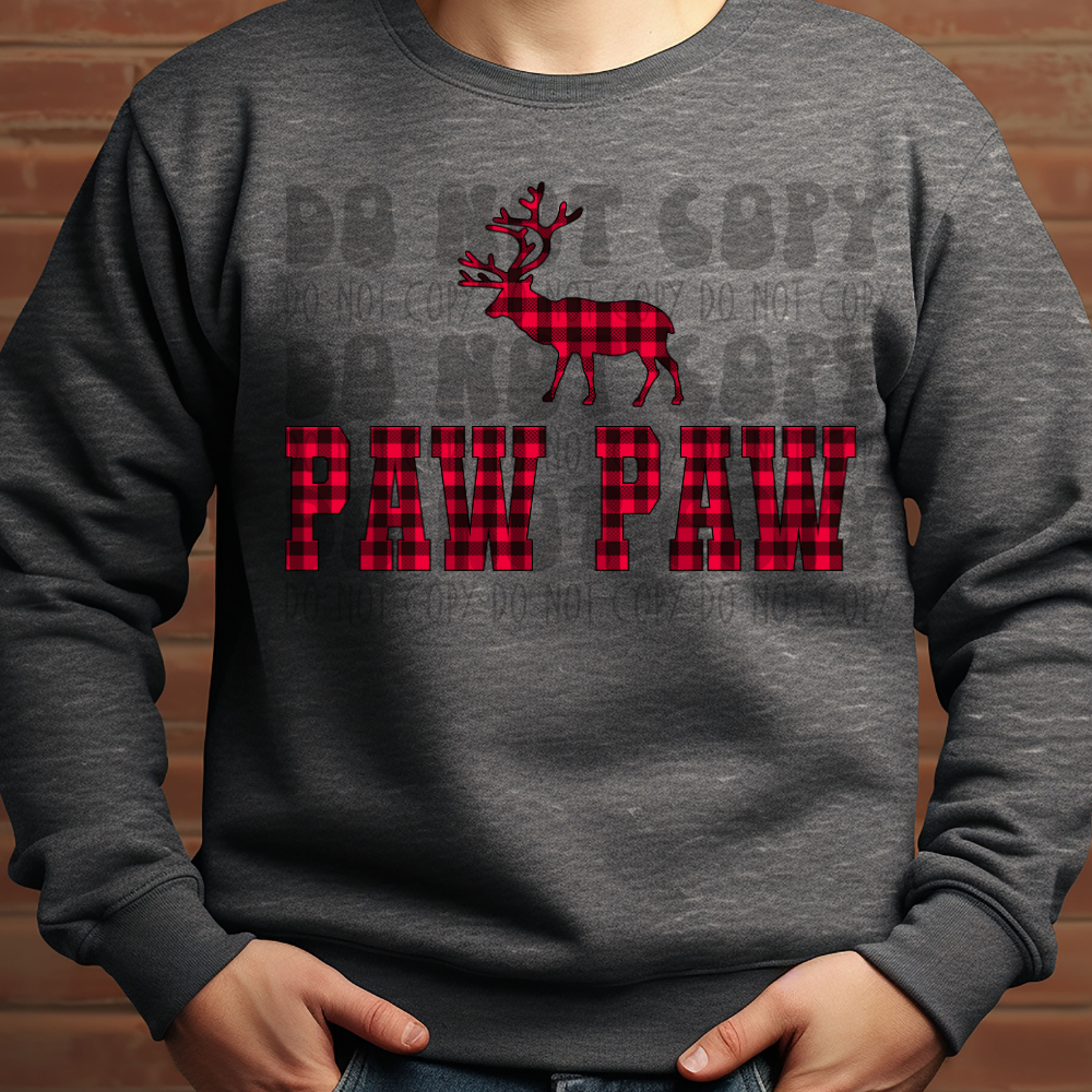 PAW PAW BUFFALO PLAID - DTF TRANSFER