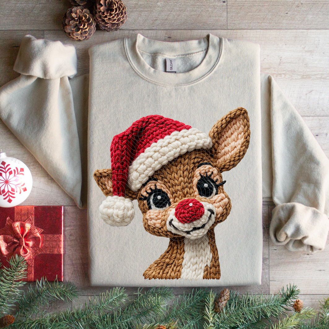 FAUX YARN RED NOSE - DTF TRANSFER