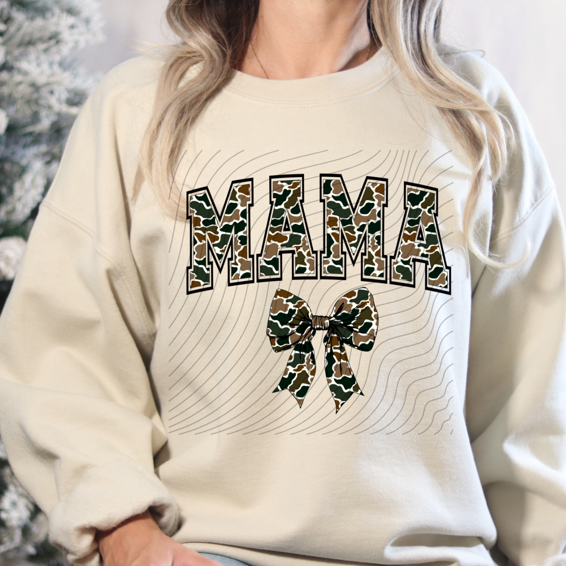 CAMO MAMA BOW - DTF TRANSFER