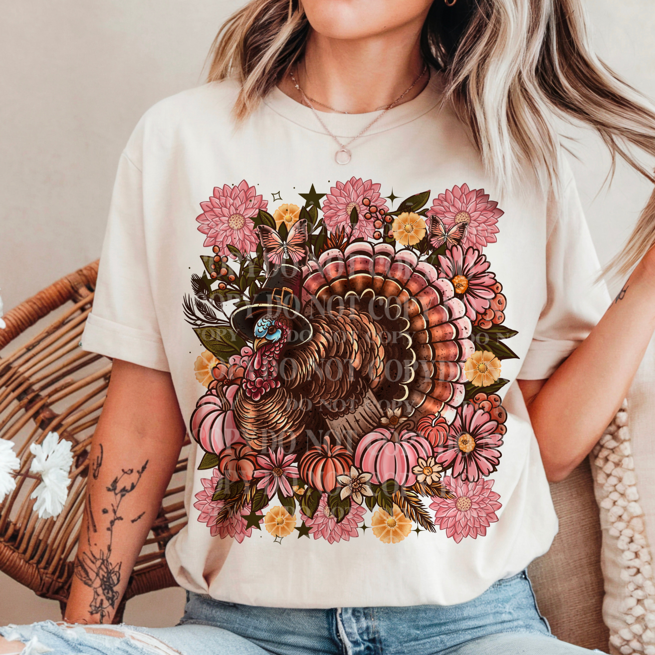 FLORAL TURKEY - DTF TRANSFER