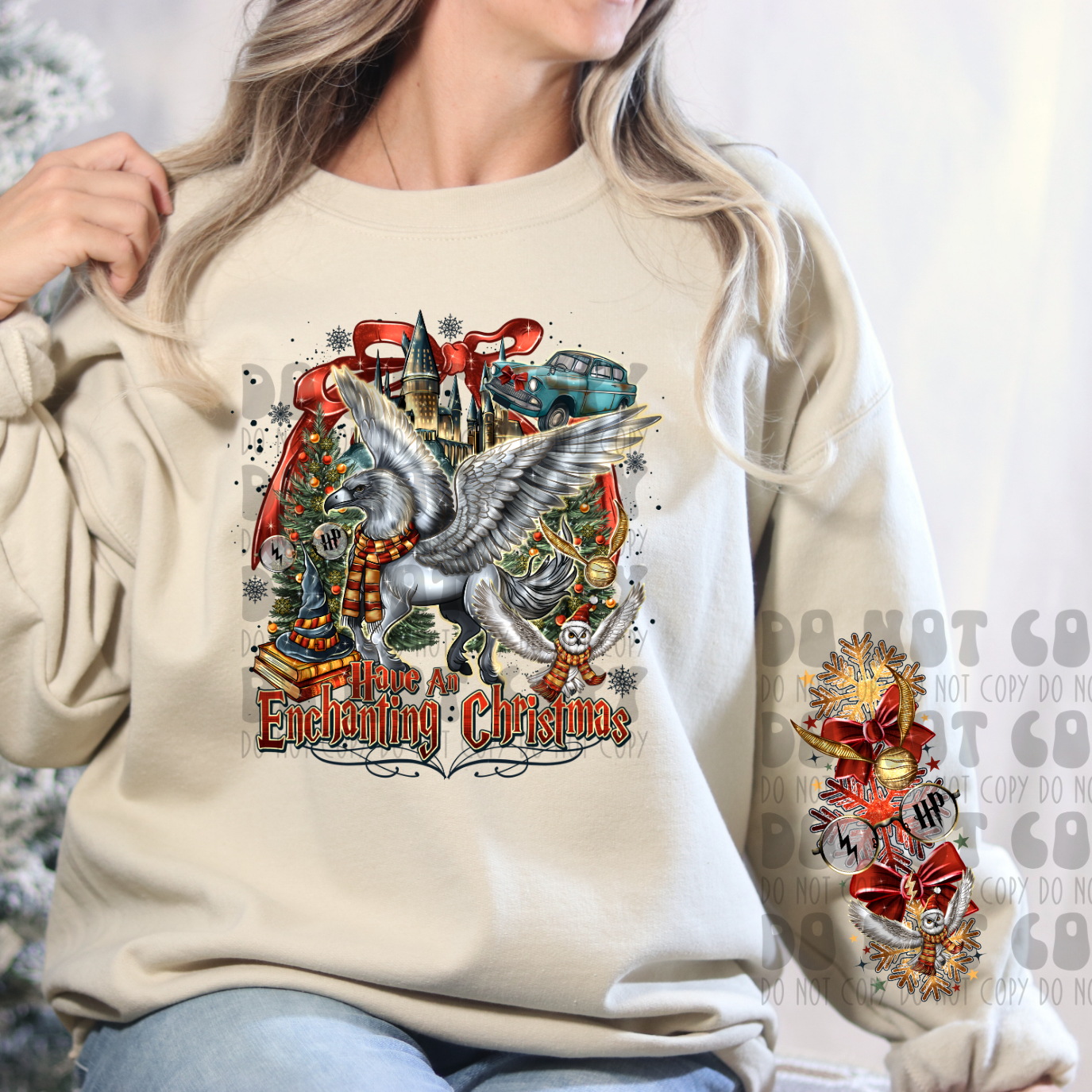 ENCHANTING CHRISTMAS W/ SLEEVE - DTF TRANSFER