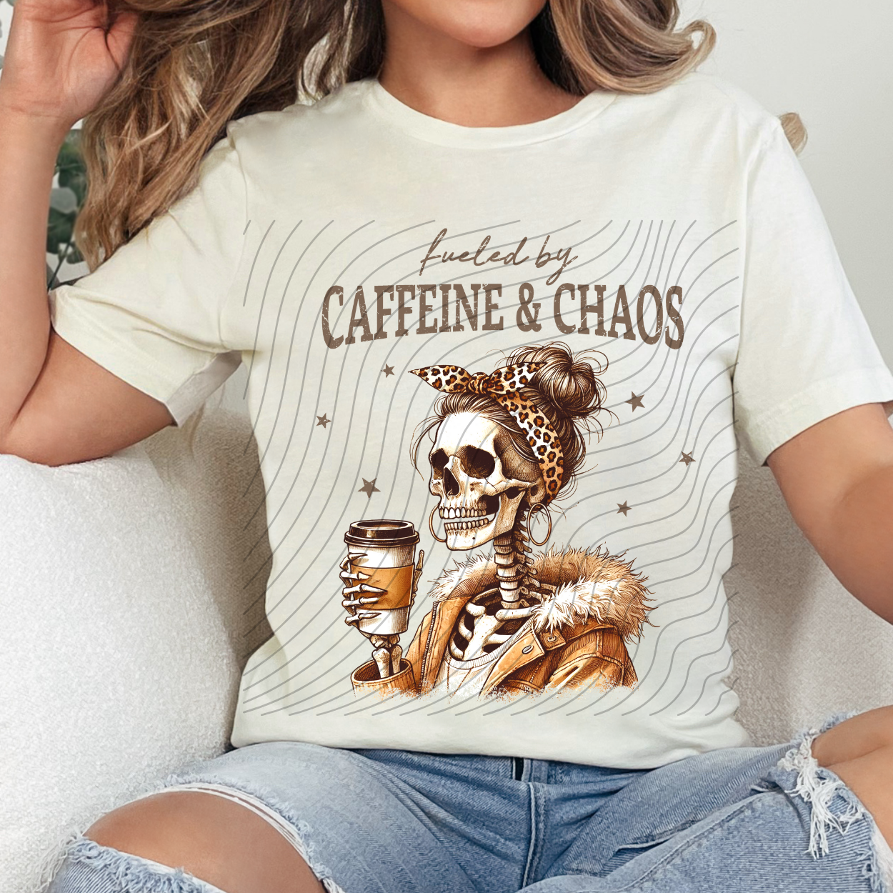 CAFFEINE AND CHAOS - DTF TRANSFER