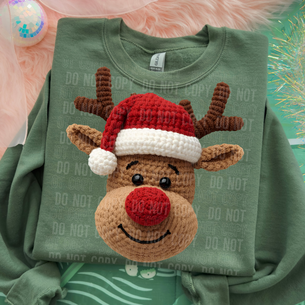 FAUX YARN REINDEER - DTF TRANSFER
