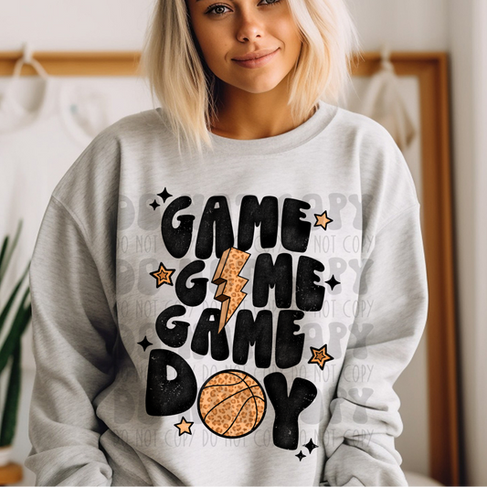 GAME STACKED DAY BASKETBALL DISTRESSED - DTF TRANSFER