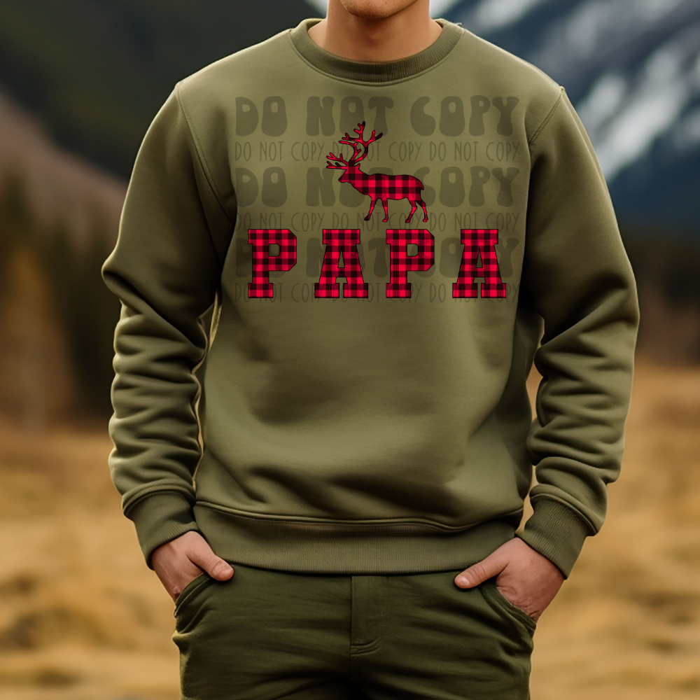 PAPA BUFFALO PLAID - DTF TRANSFER