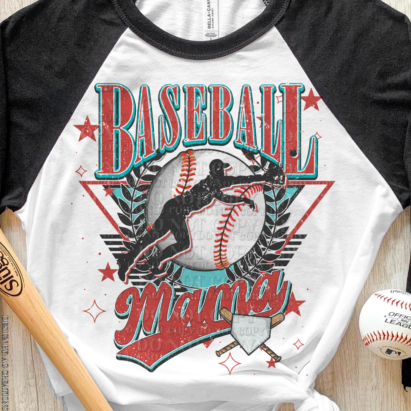 BASEBALL MAMA VINTAGE - DTF TRANSFER