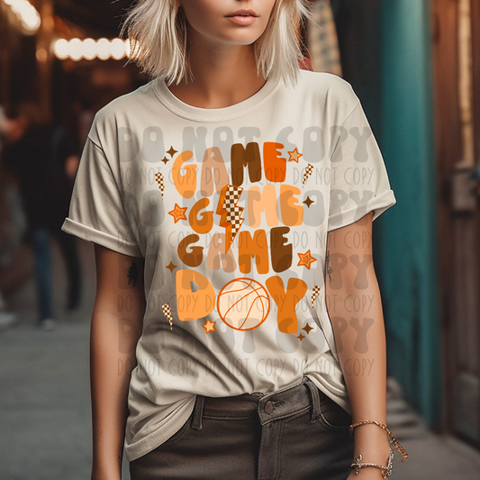 GAME STACKED DAY BASKETBALL BROWNS NO DISTRESS - DTF TRANSFER