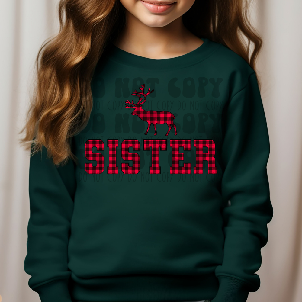 SISTER BUFFALO PLAID - DTF TRANSFER