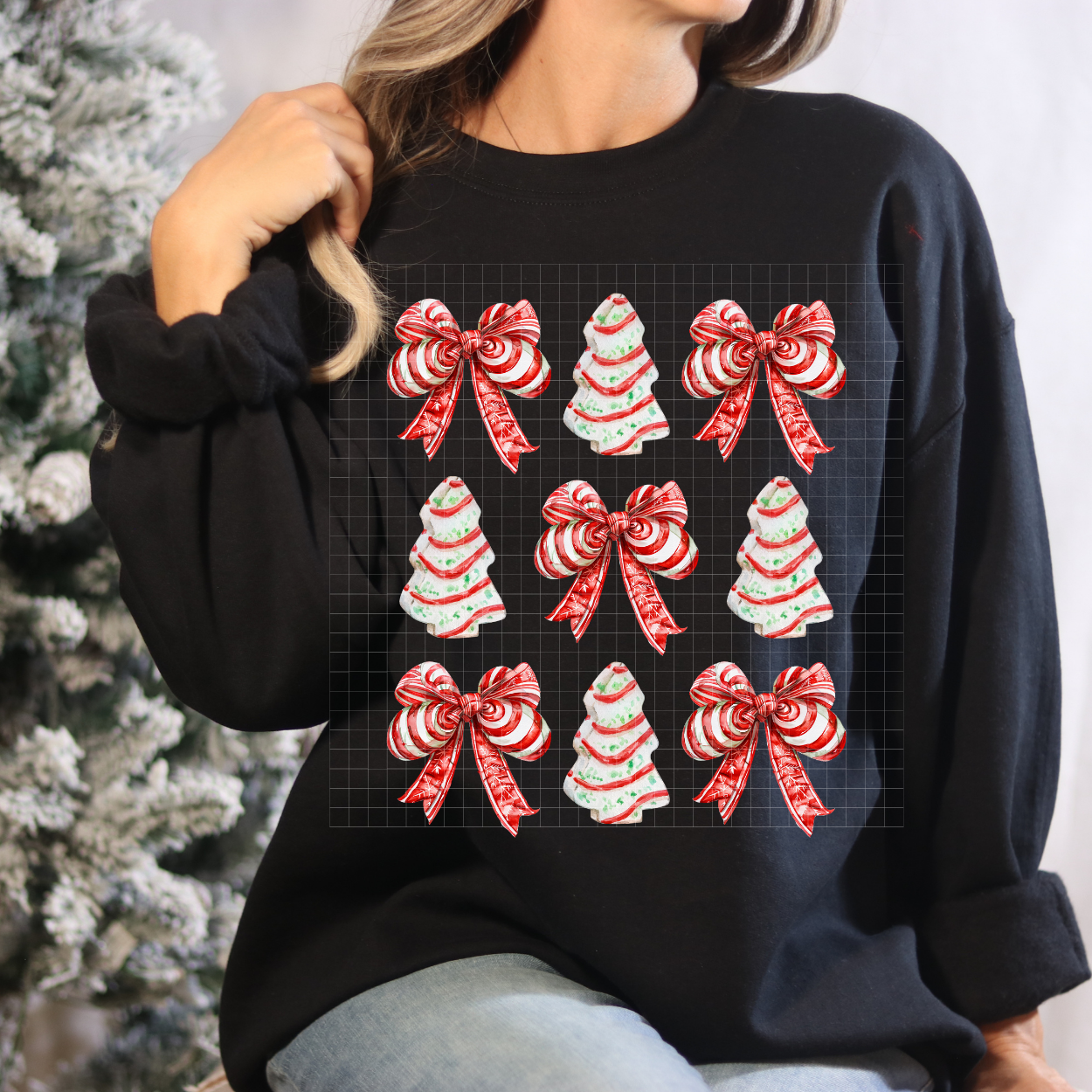 CHRISTMAS TREES & BOWS - DTF TRANSFER