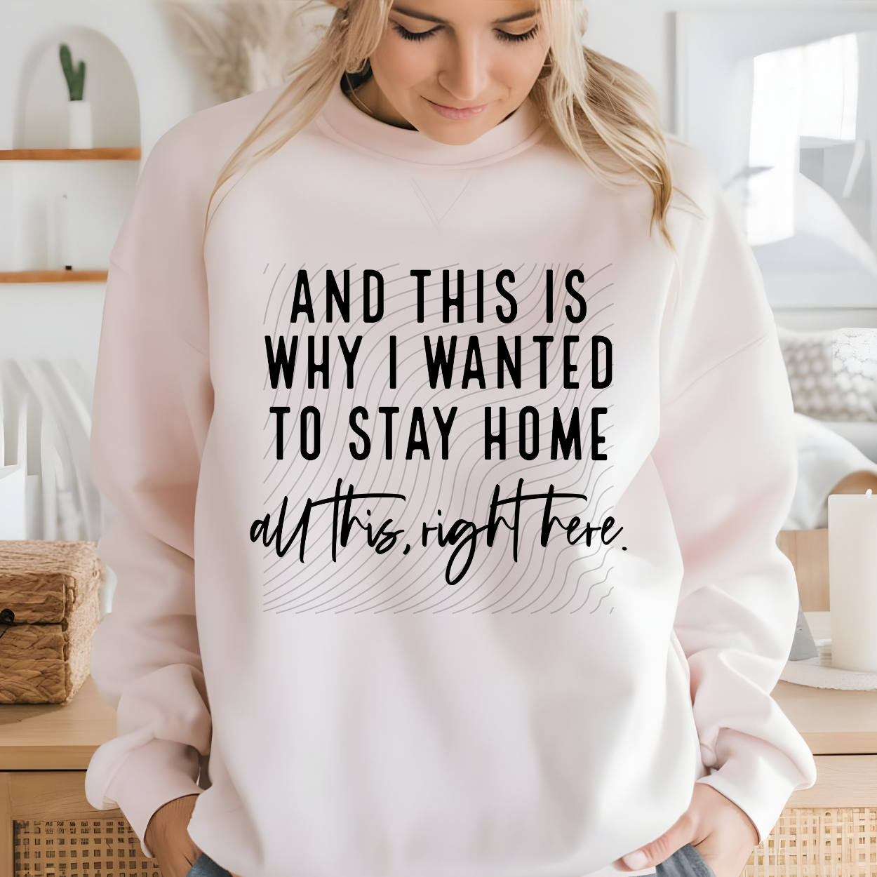 STAY HOME BLK TEXT - DTF TRANSFER