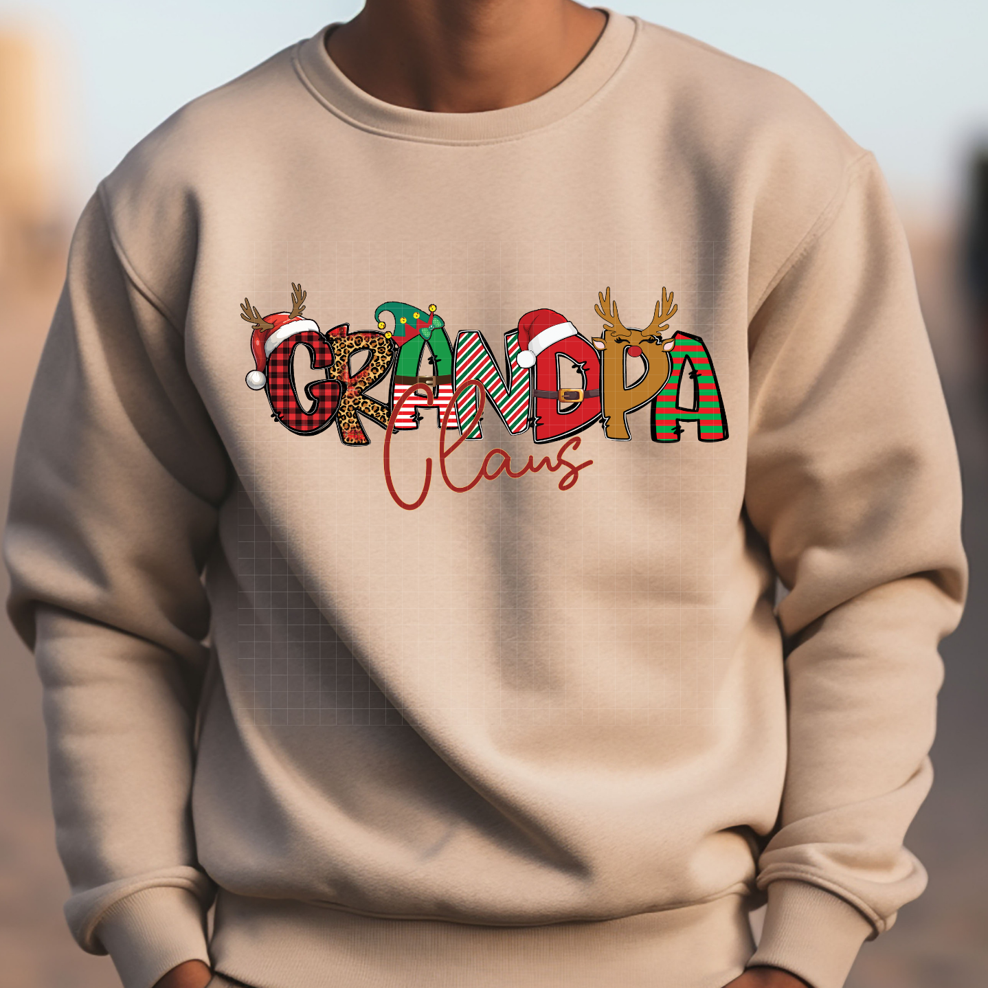 DOODLE GRANDPA CLAUS - DTF TRANSFER