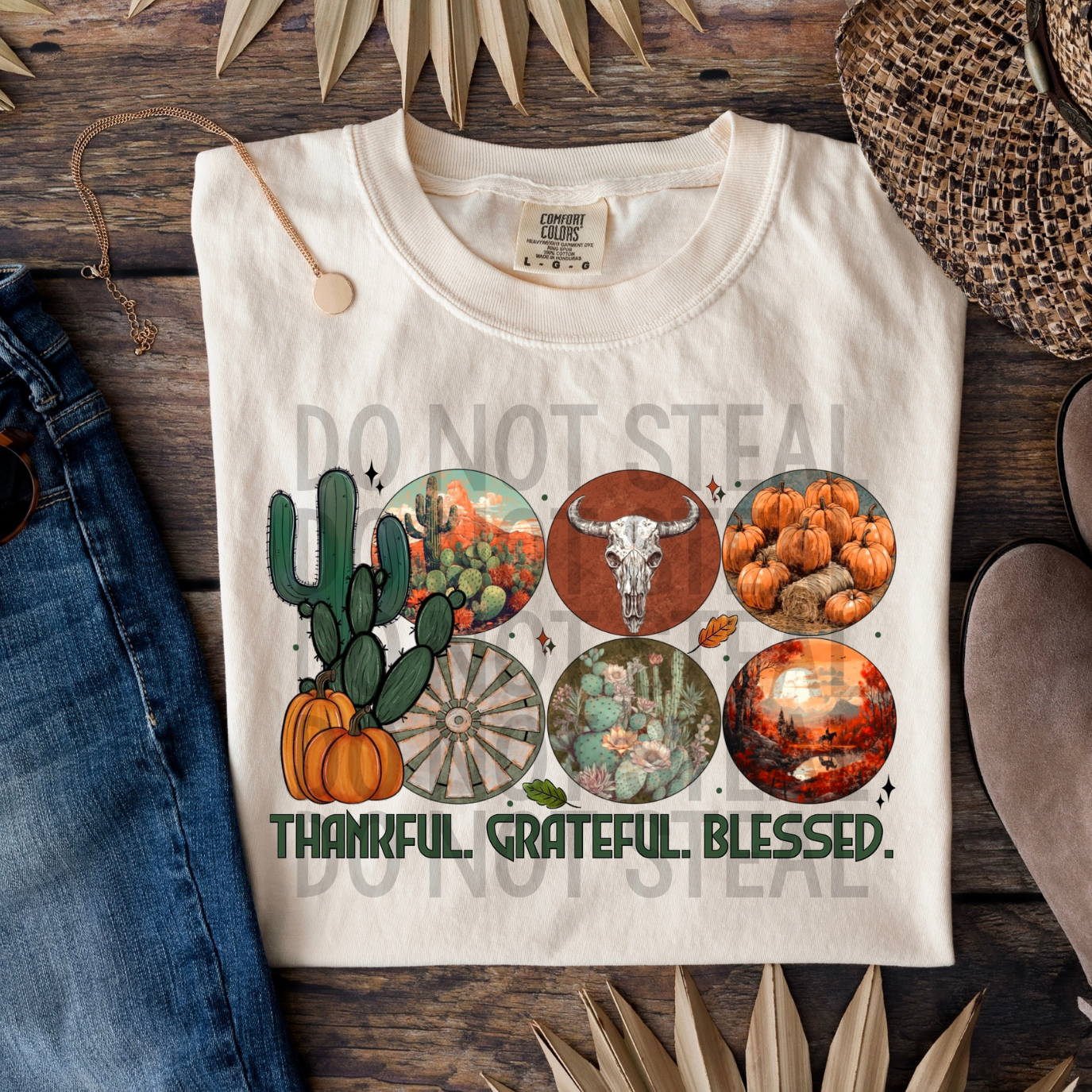 THANKFUL GRATEFUL BLESSED COUNTRY - DTF TRANSFER