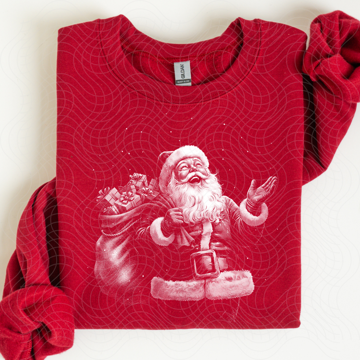 HALFTONE SANTA BAG - DTF TRANSFER