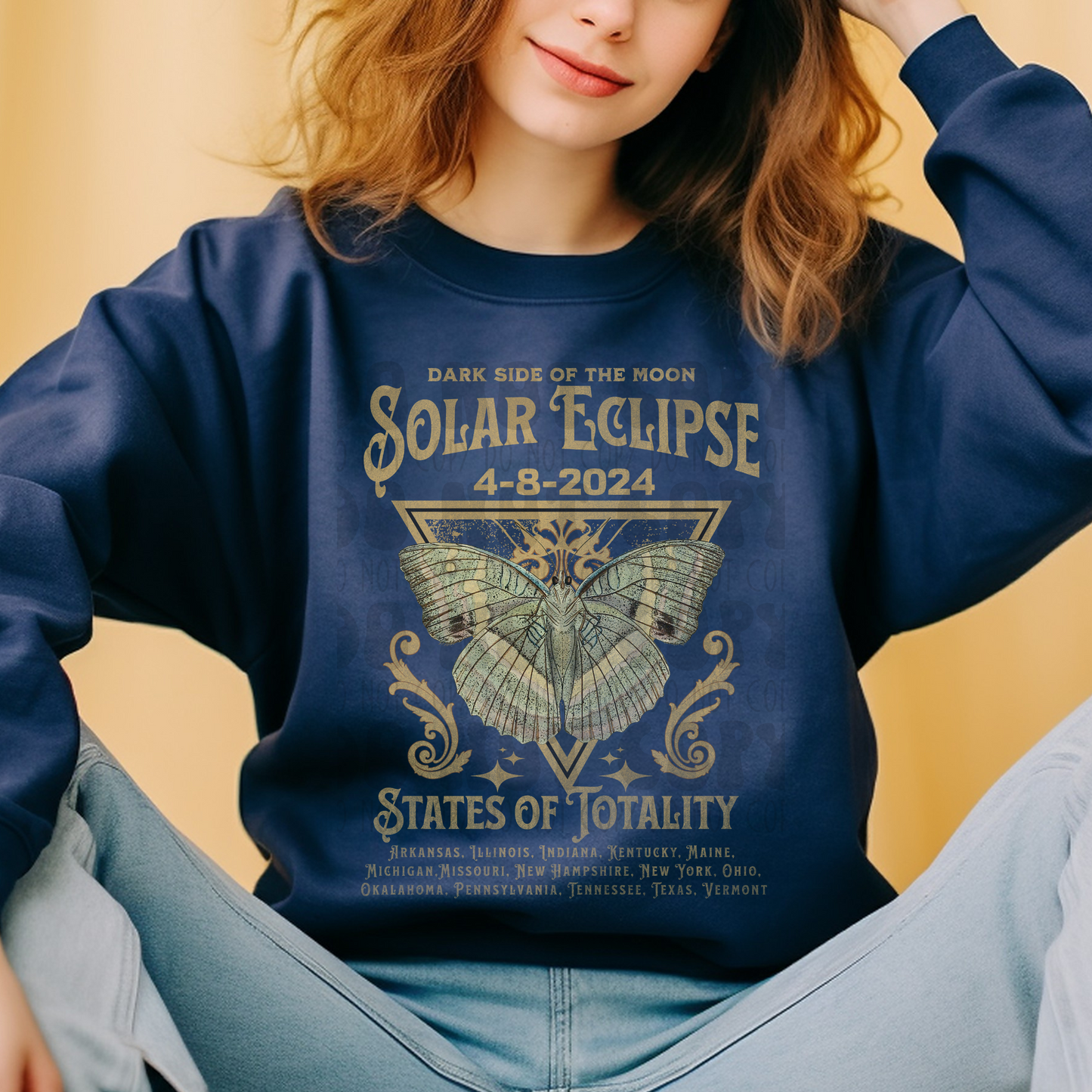 SOLAR ECLIPSE LIGHT FONT - DTF TRANSFER
