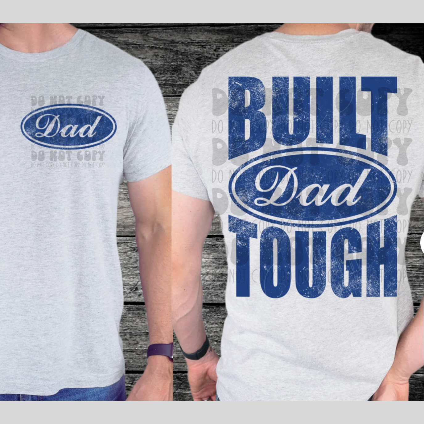 BUILT DAD TOUGH DISTRESSED W/POCKET - DTF TRANSFER