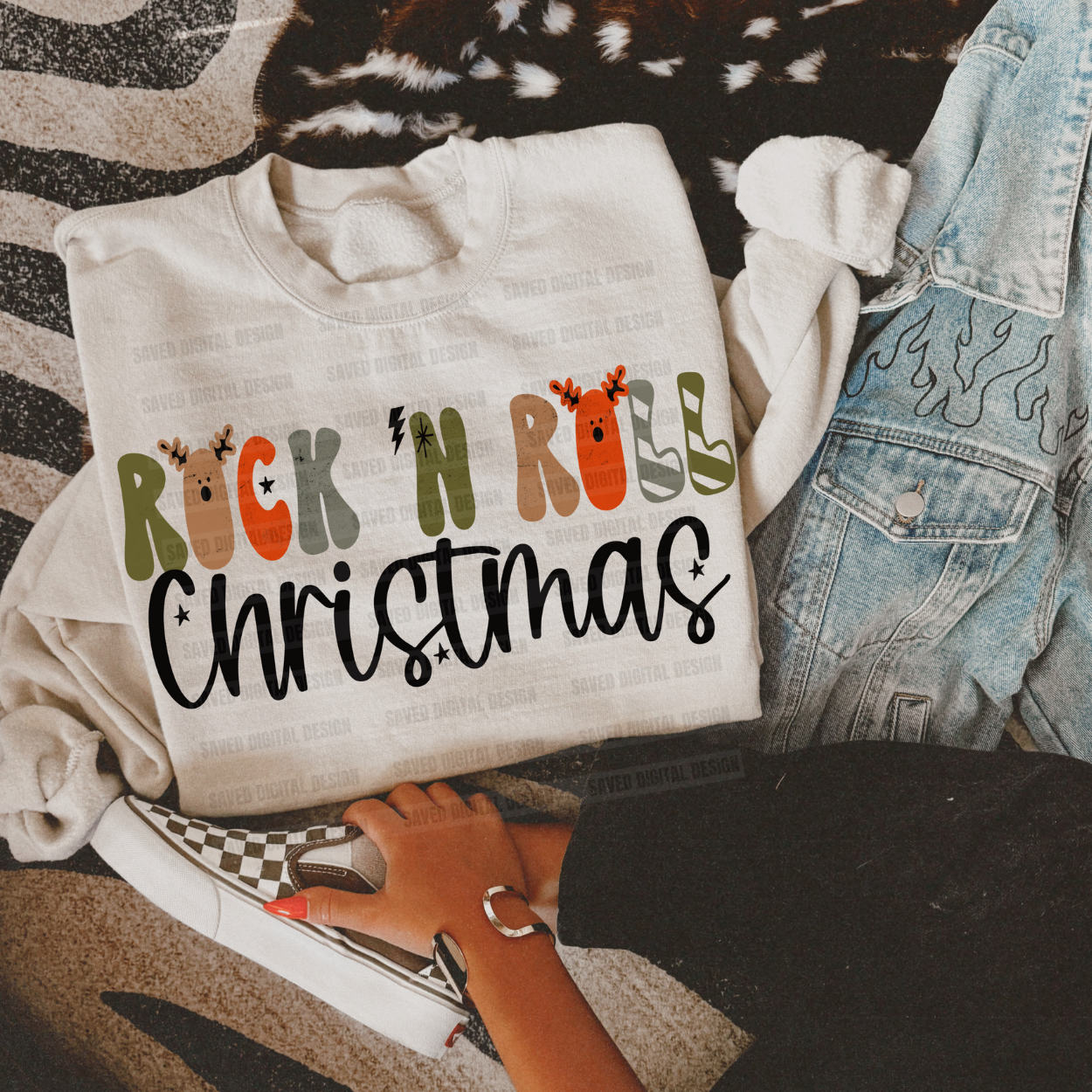 ROCK N ROLL CHRISTMAS - DTF TRANSFER