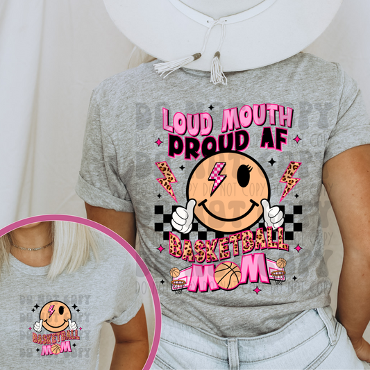 LOUD MOUTH BASKETBALL MOM W/ POCKET - DTF TRANSFER