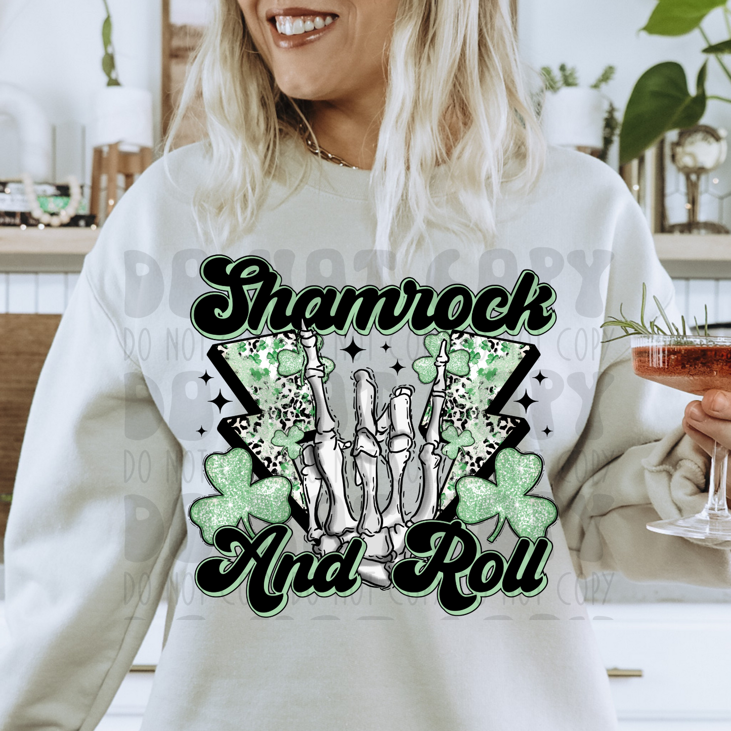 SHAMROCK AND ROLL - DTF TRANSFER