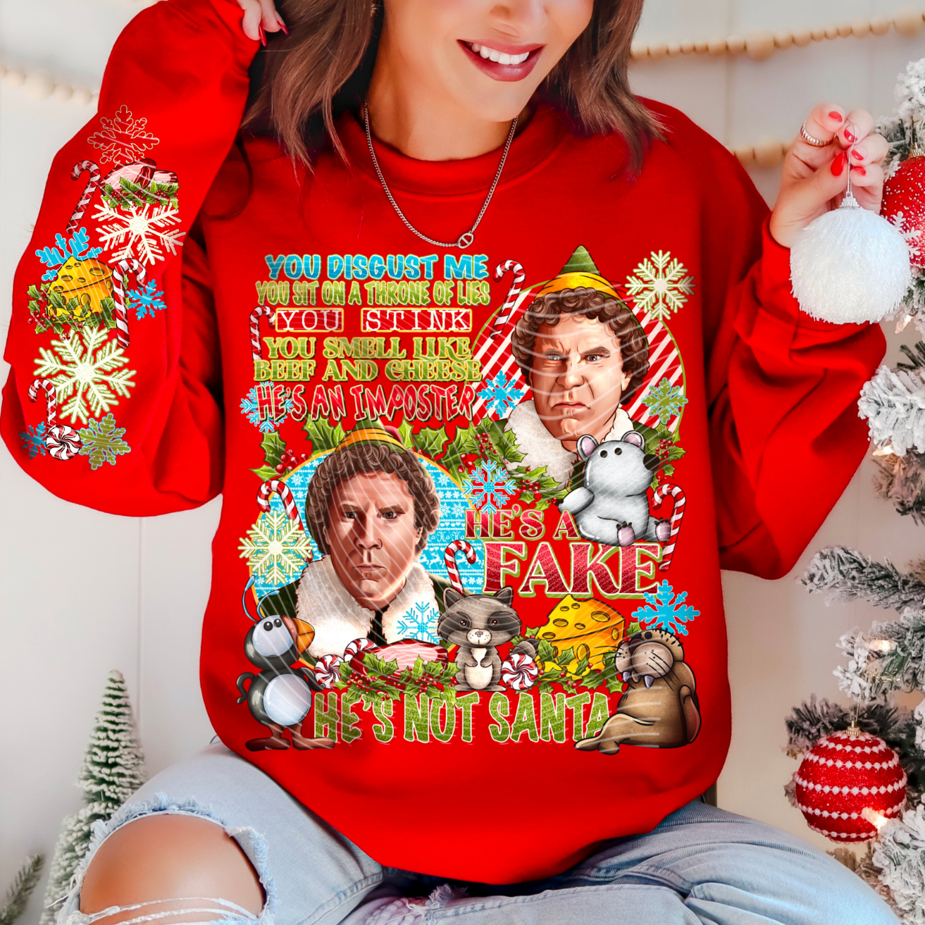 HE'S NOT SANTA W/ SLEEVE - DTF TRANSFER